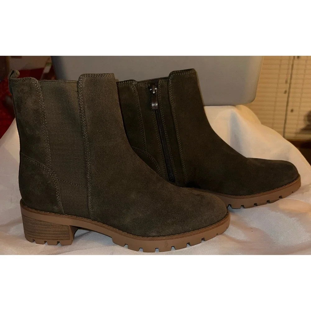 BJORNDAL Women's Finley Chelsea Suede Leather‎ Boots 8 1/2